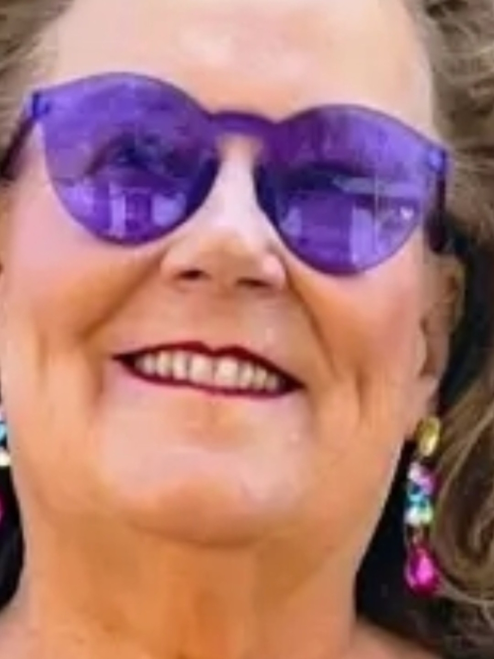 Amazon Purple Round Women's Sunglasses